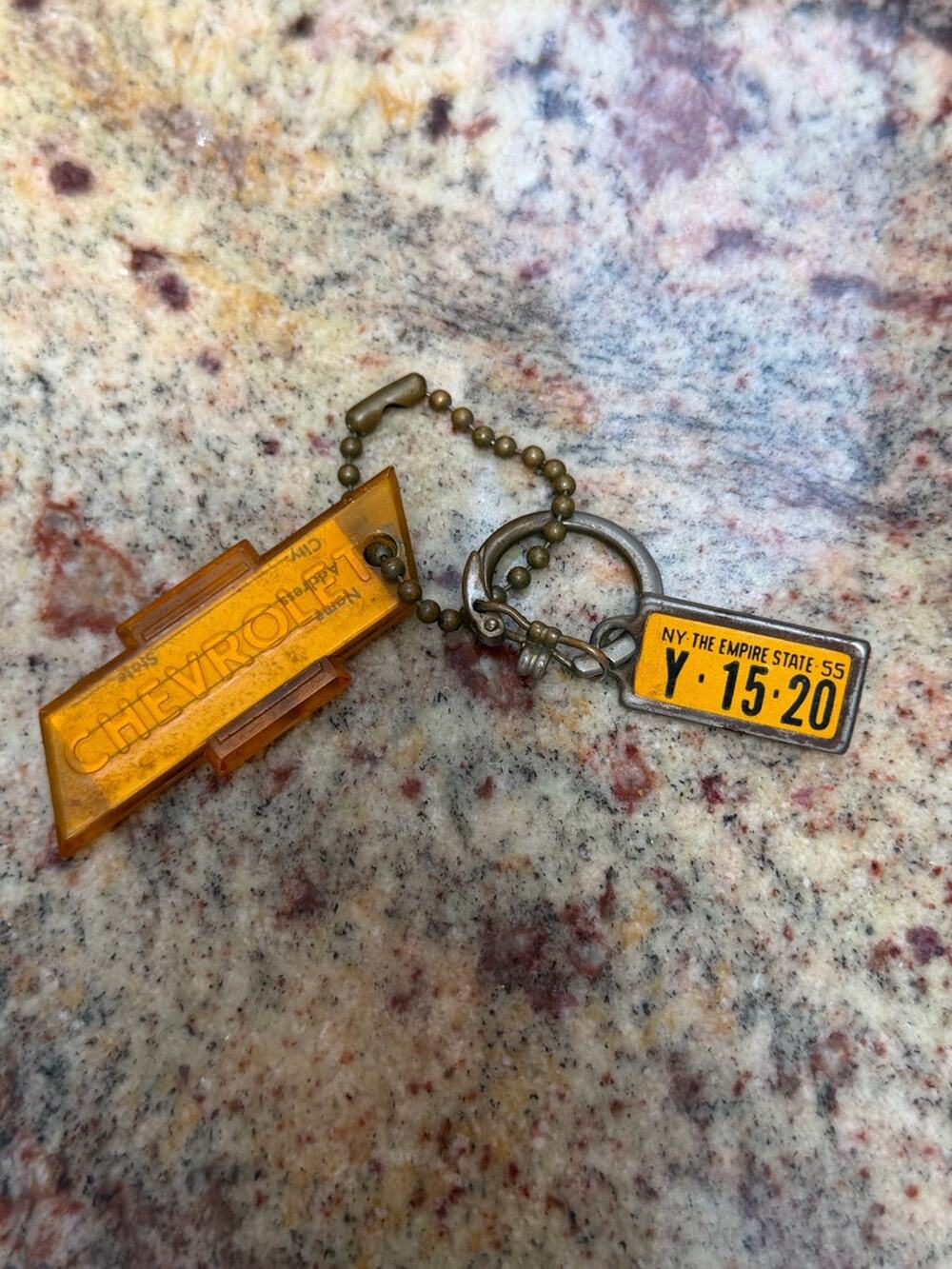 Vintage Chevrolet Mini License Plate Keychain Curry NYC